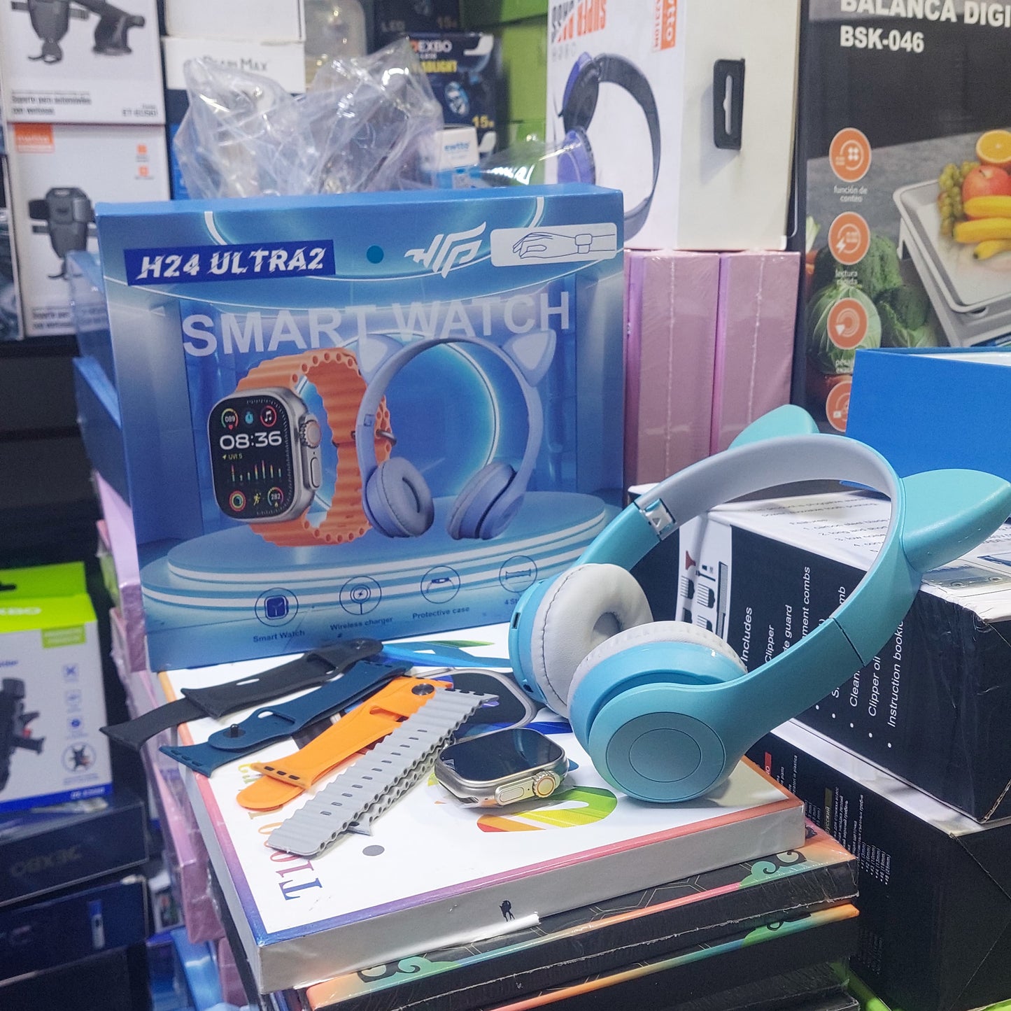 Reloj smartwacht  + audifonos gato bluetooth Cod:5025 Driver :02