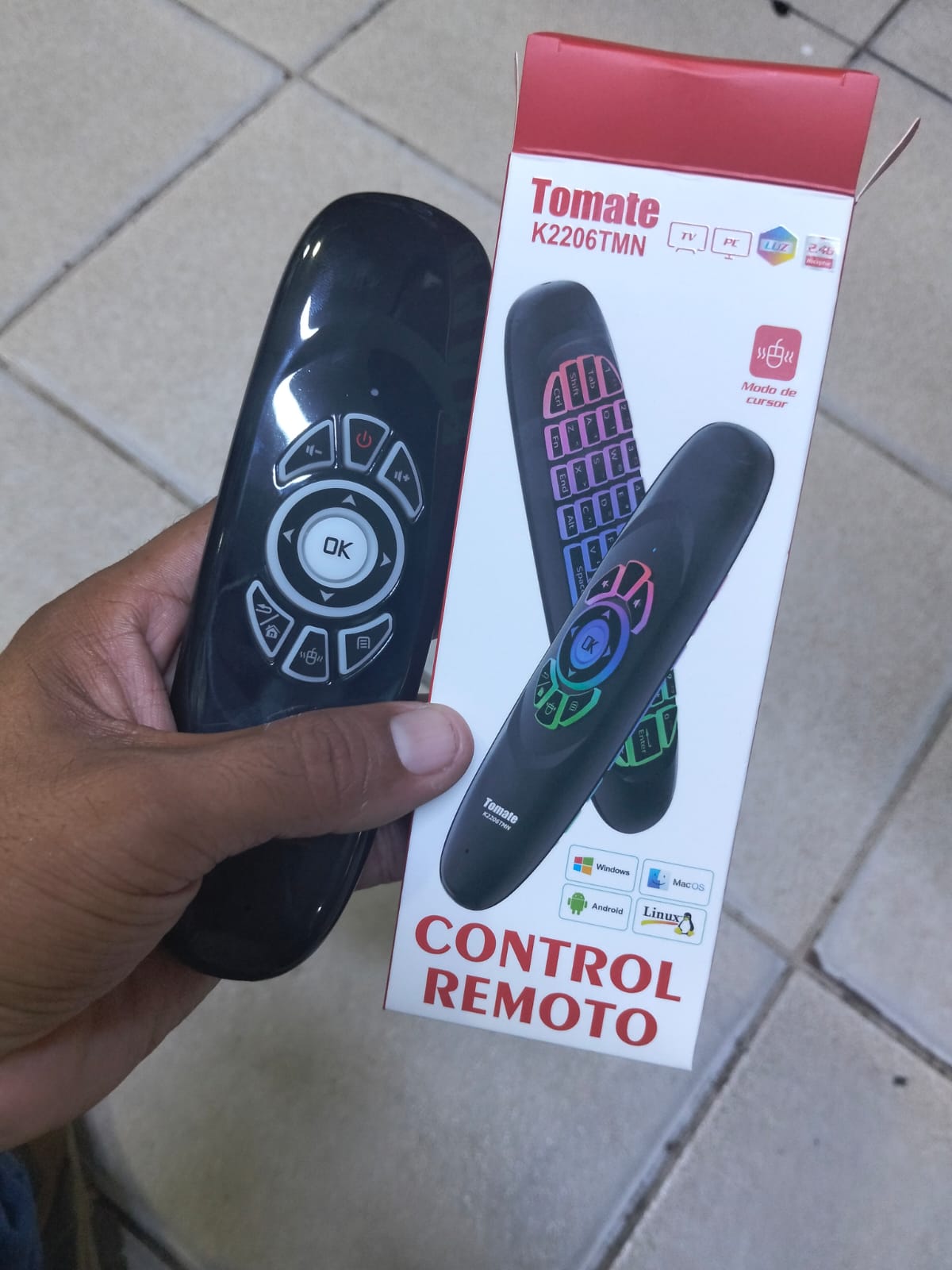 control teclado con puntero para TV COD:1211 driver:02