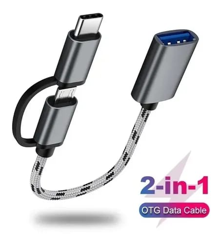 Cable adaptador OTG 2 en 1 Cod:1271 driver:01