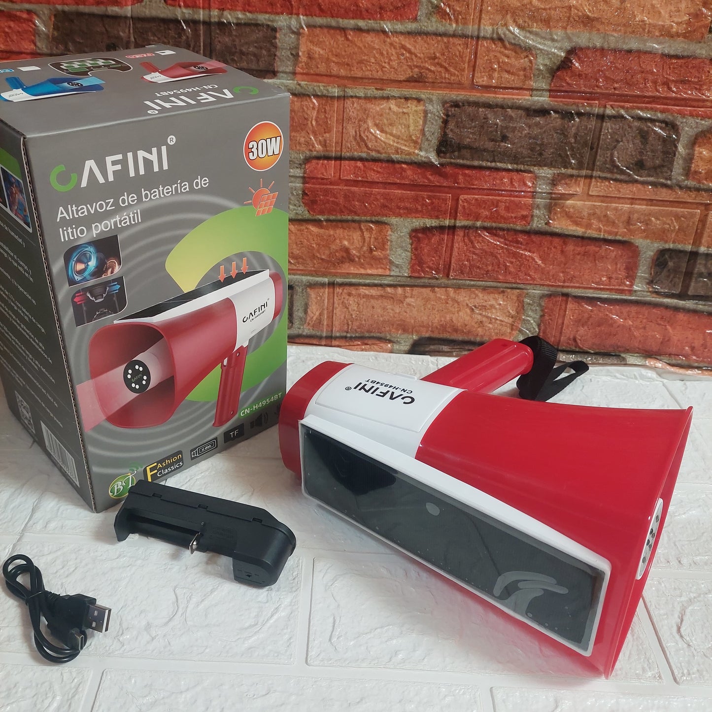 Megafono Solar Bluetooth con Linterna Grabación Sirena Cod:3326 Driver :05