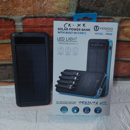 Bateria portatil solar 30000mah Cod:5097 driver:01