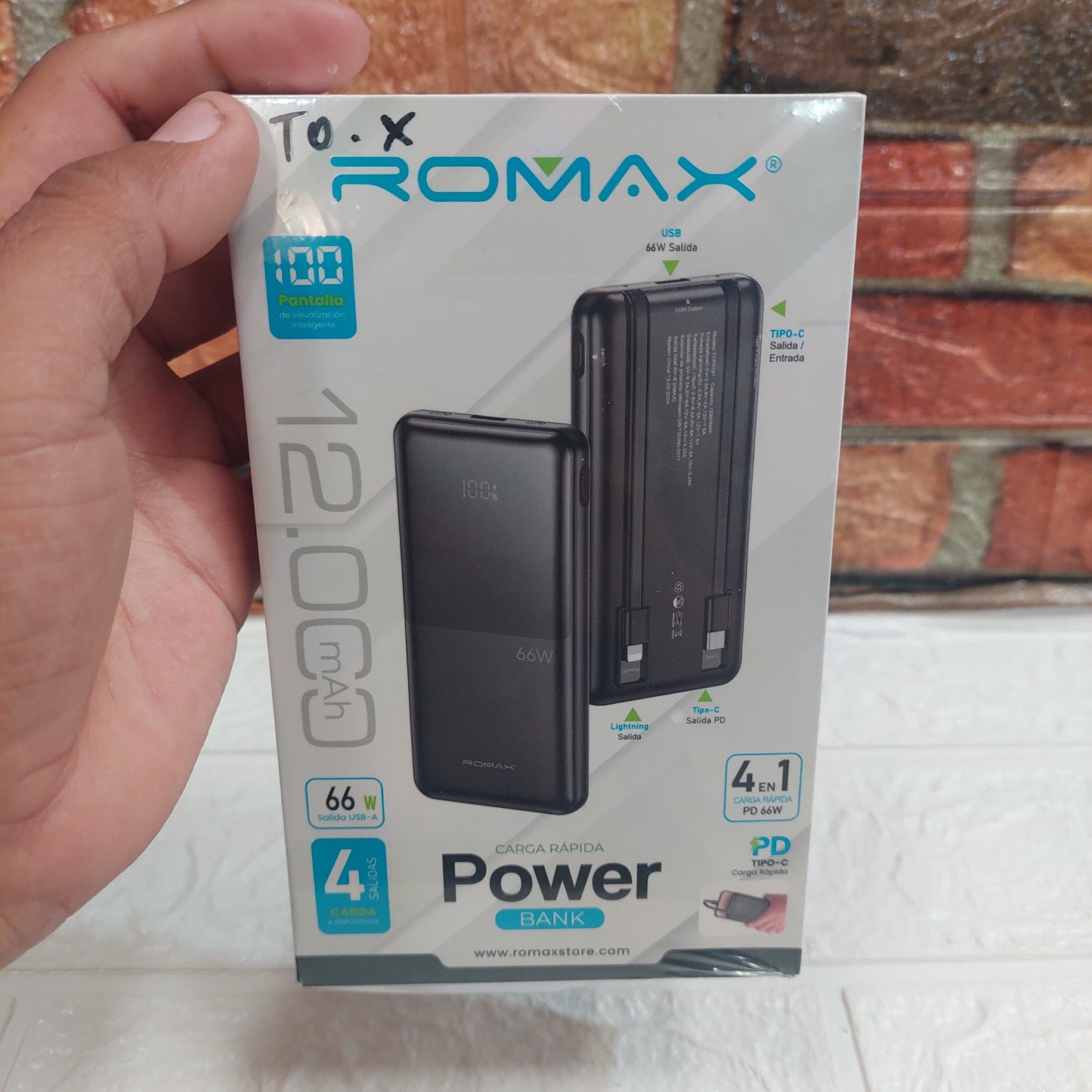 Bateria portatil 12000mah Cod:3369 Driver :01