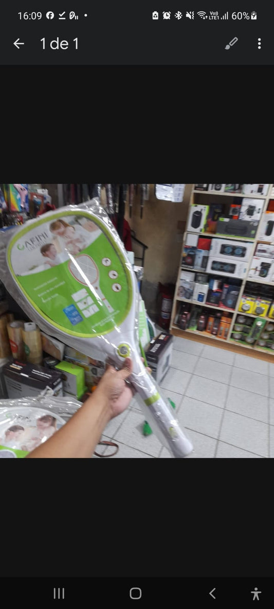 Matamoscas Eléctrico Linterna Recargable Led Paleta Raqueta Blanco Blanco Cod:3393 Driver :03