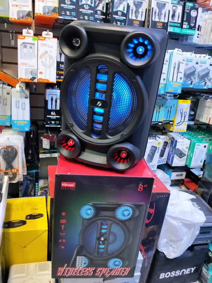 Parlante Bluetooth 8" con microfono Cod:3081 driver:02