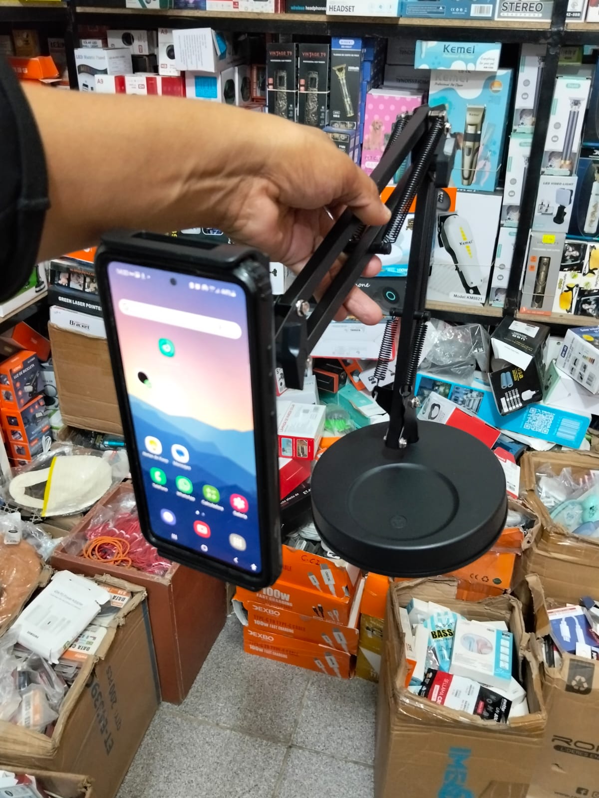 soporte de celular  flexible  con base Cod:1332 driver:01