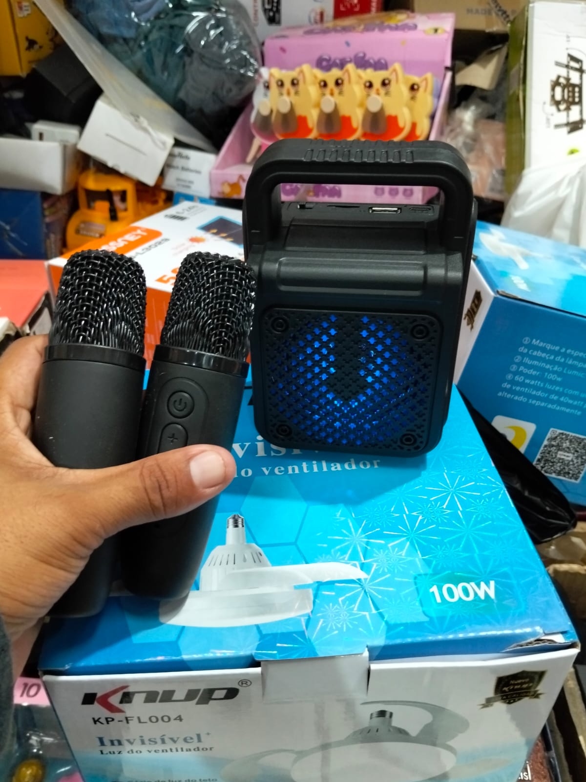 parlante Bluetooth karaoke con 2 microfonos cod:1153 driver:01