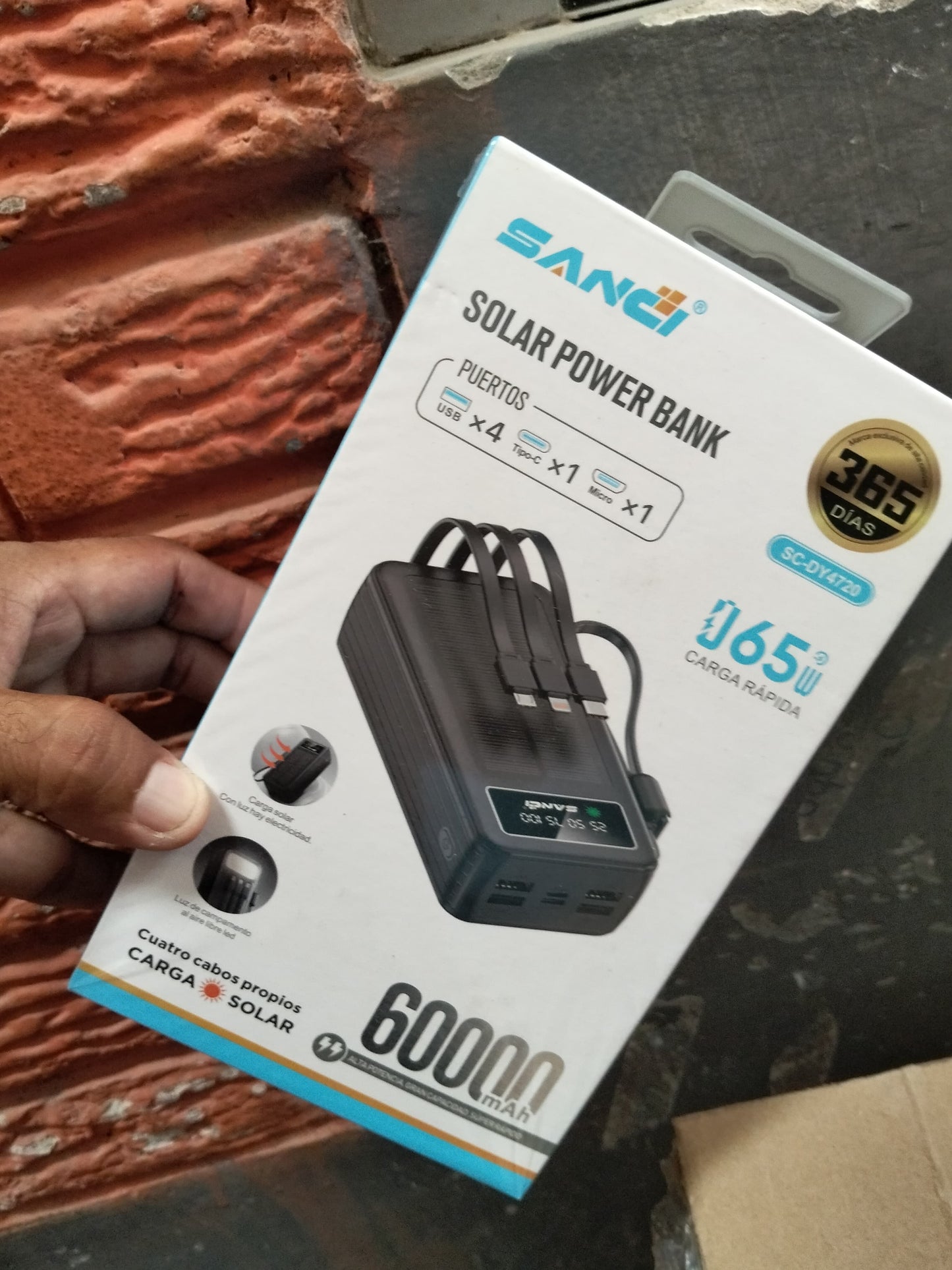 Bateria portatil solar  60000mah  Cod:1449 driver :03