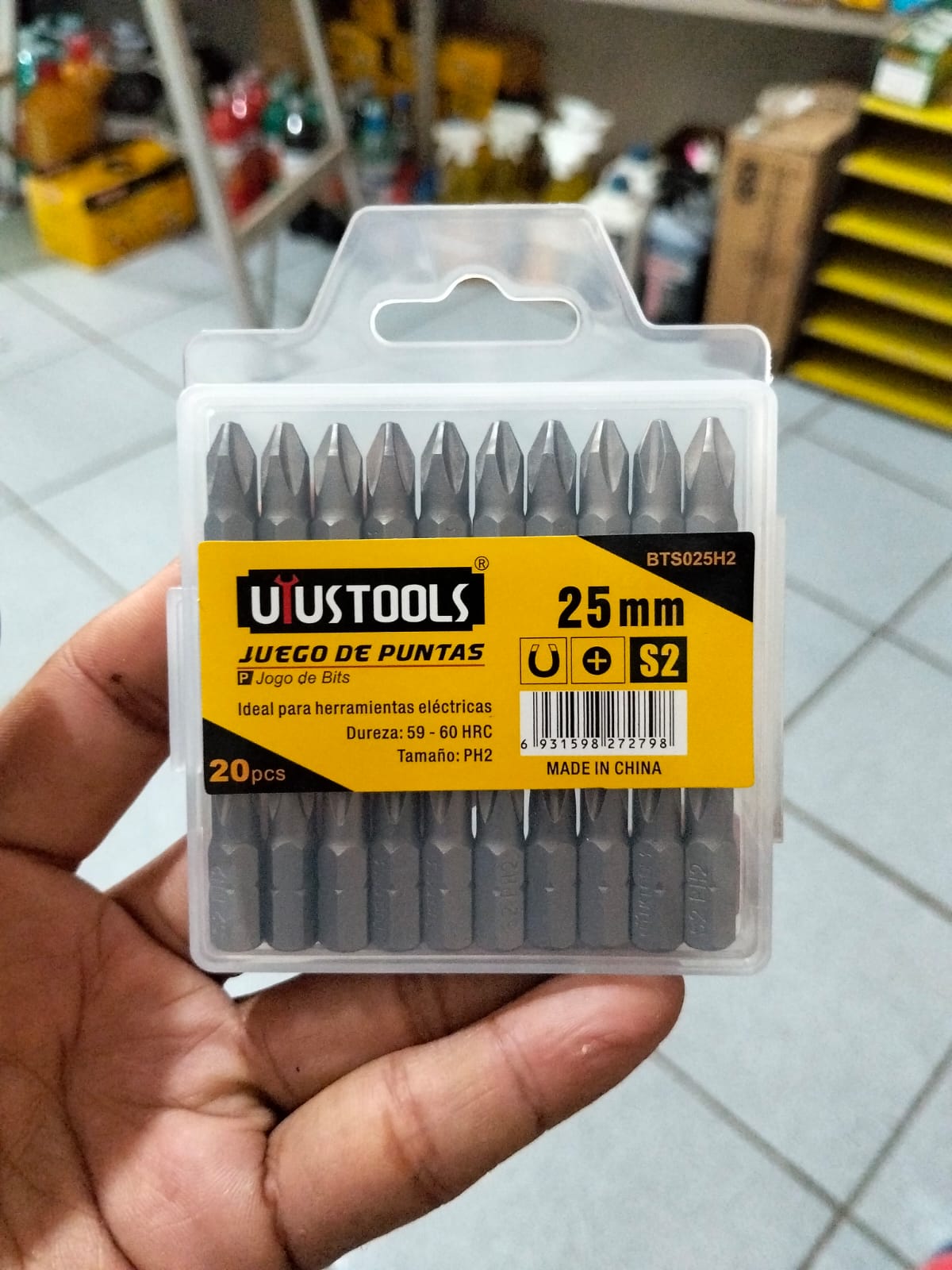 Juego de punteras para Atornillador PH2 COD:5069 driver :5069
