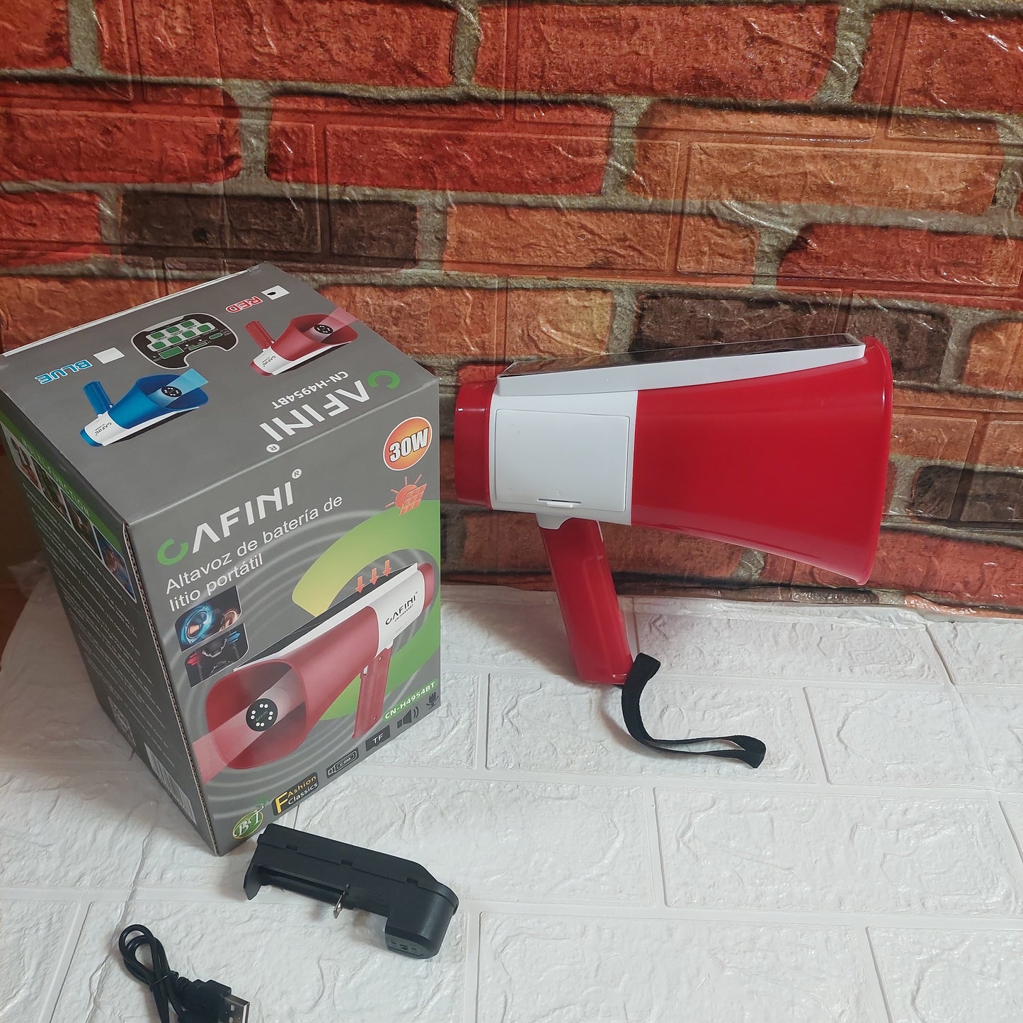 Megafono Solar Bluetooth con Linterna Grabación Sirena Cod:3326 Driver :05