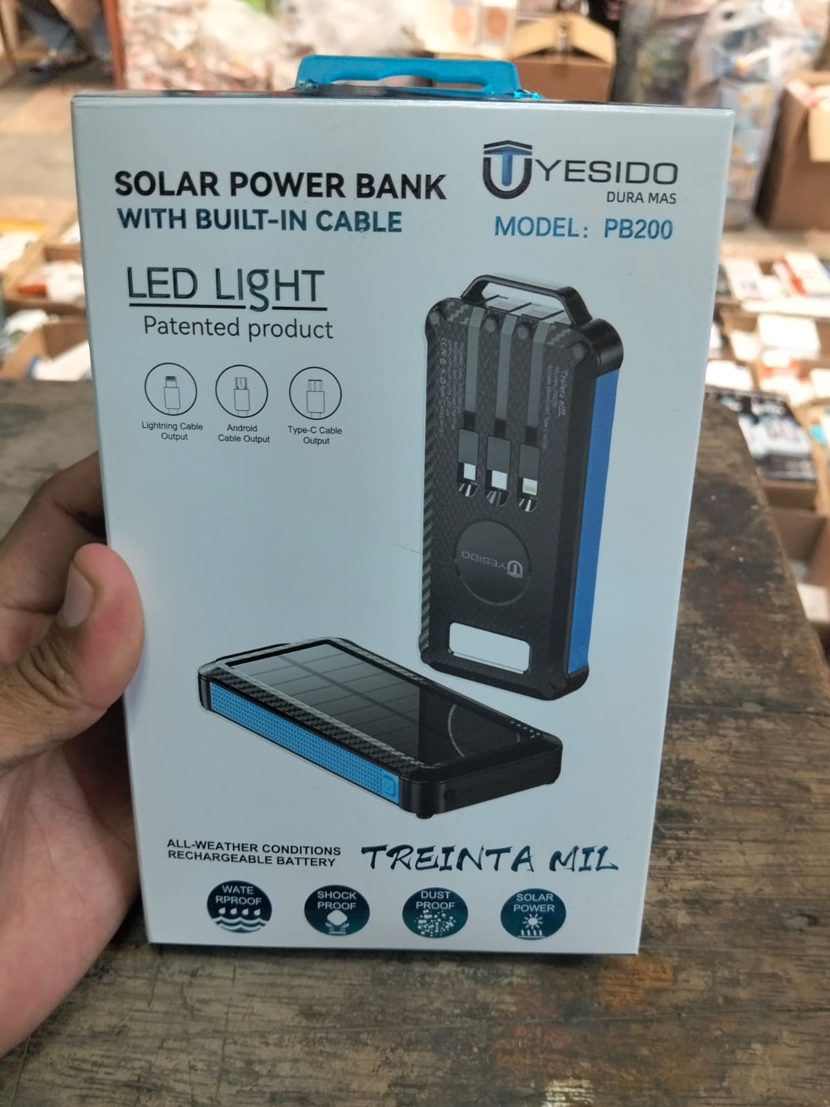 Bateria portatil  solar 30000mah cod:1552 driver:01