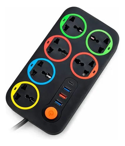 extension electrica 6 tomas con entradas usb Cod:3028 driver:03