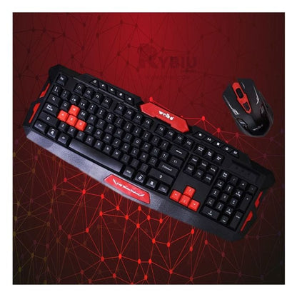 Teclado  Inalambric para Juegos + Mouse  Inalambrico  Negro Cod:3330 Driver :03
