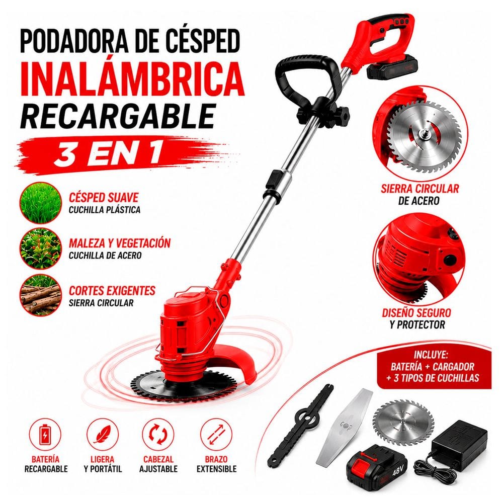 Podadora  de cesped  inalambrica Cod:3007 driver:01