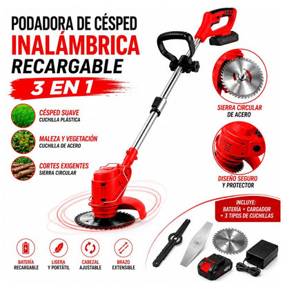 Podadora  de cesped  inalambrica Cod:3007 driver:01