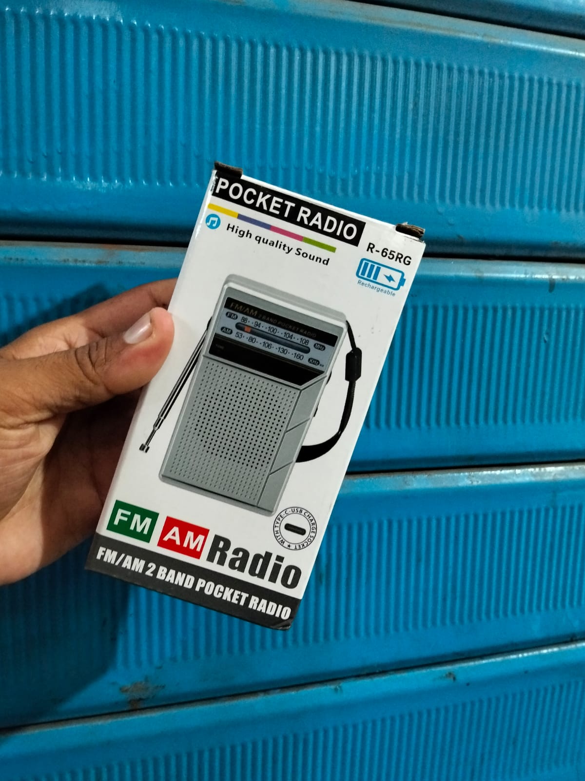 Radio Am/FM Recargable y a Pilas Cod:1391 driver:03