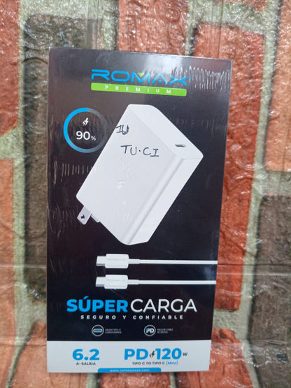 cargador tipo  C 120W carga rapida Cod:1338 driver :01