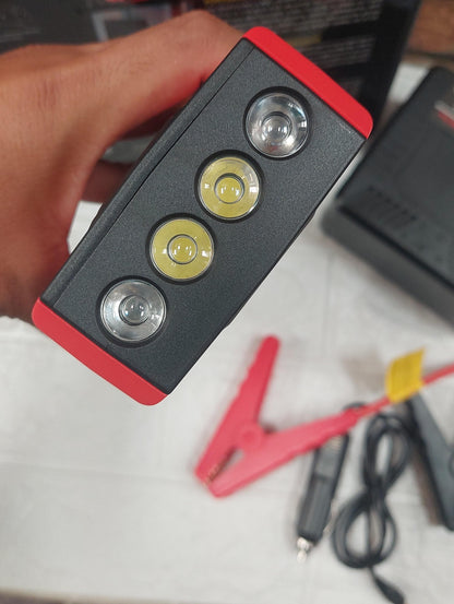 Arrancador De Bateria De Vehiculo + Inflador 2 En 1 Rojo Cod: 4401 Driver :01