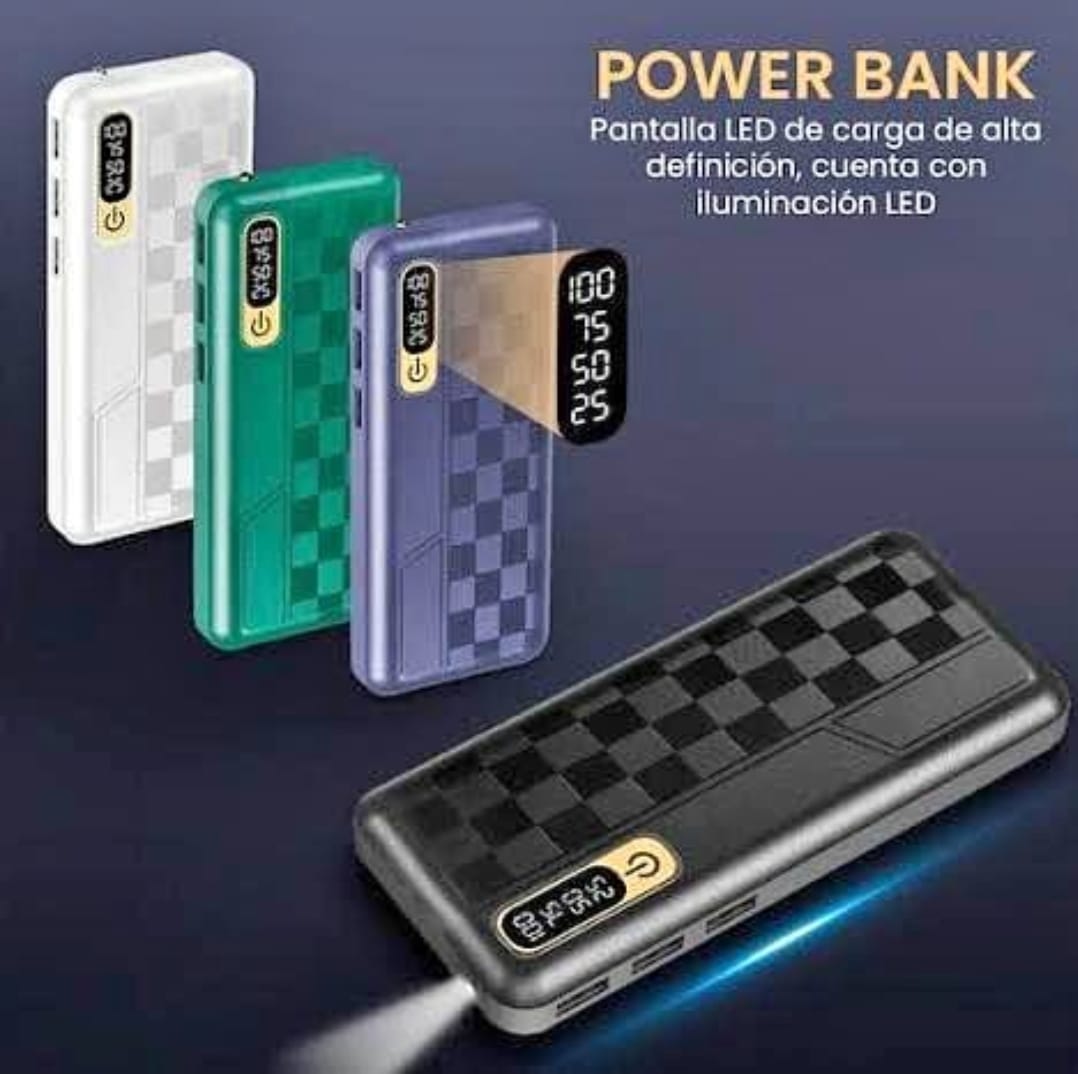 Bateria portátil 20000mah COD:3167 COD :01,02