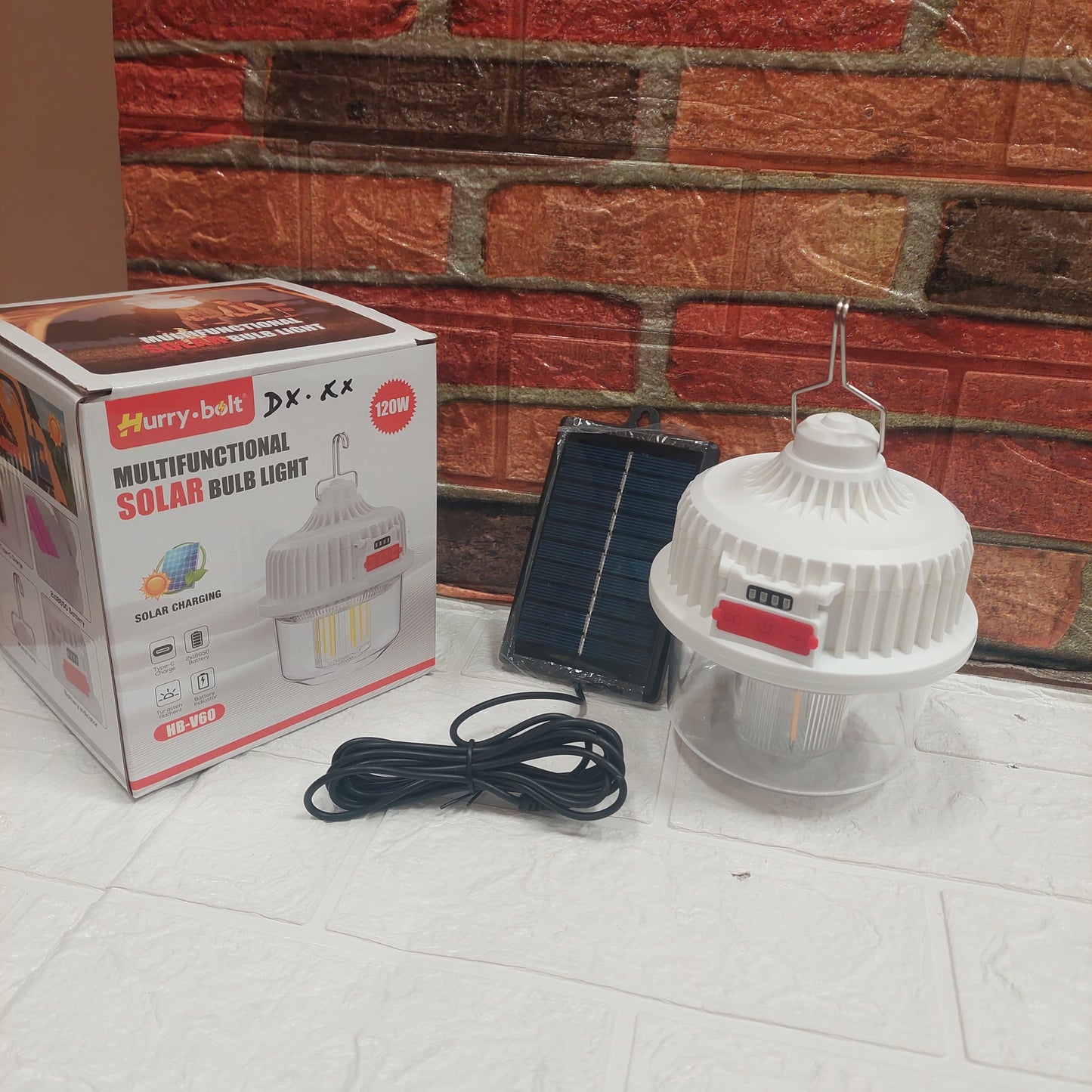 Foco recargable 120W con panel  solar Cod:5036 Driver :01;02