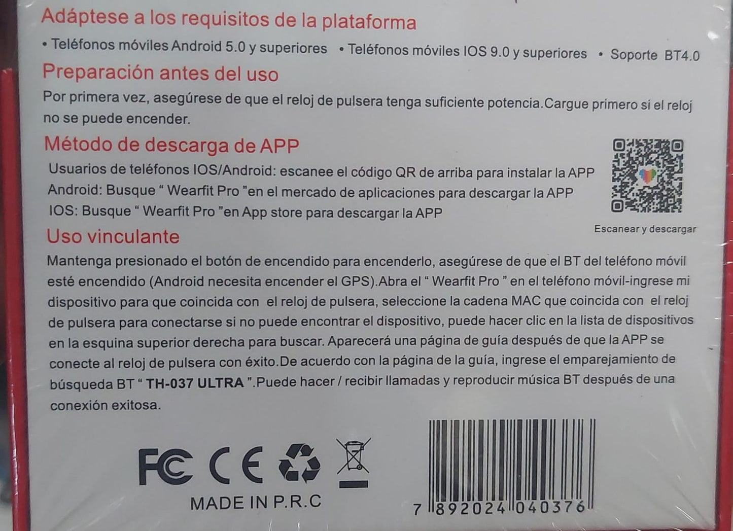 Reloj smartwacht Cod:5079 driver:01