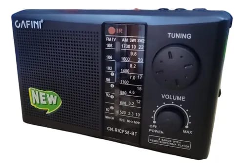 Radio Am/Fm con control  remoto a corriente y a pilas Cod:1356 driver:01