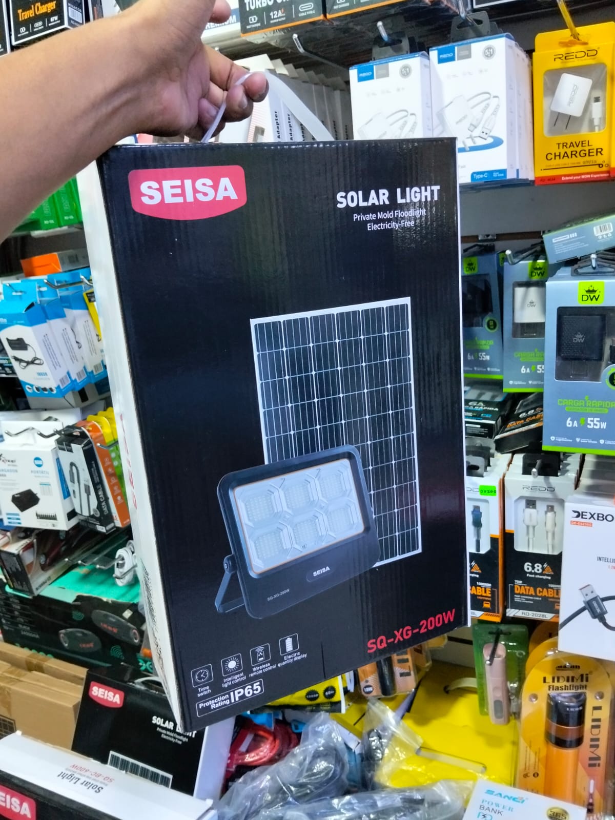reflector 200W con panel  solar cod:5060 driver:02