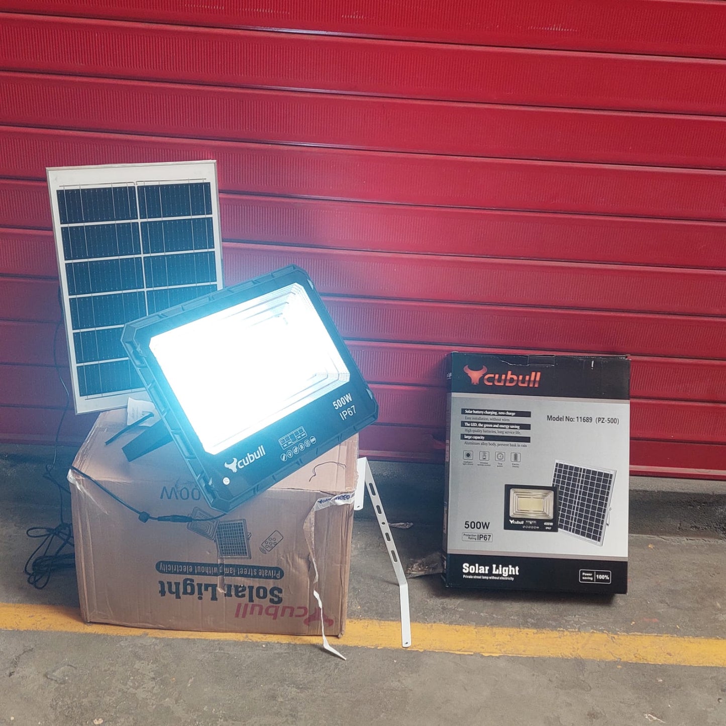 Reflector led 500W con panel solar COD:3139