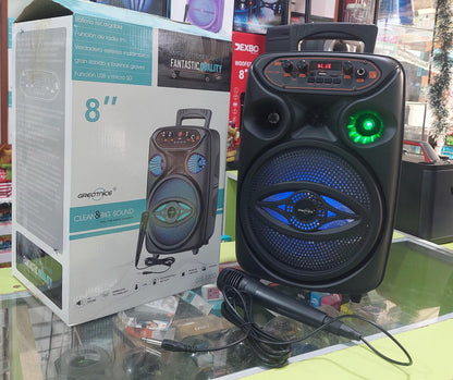Parlante Bluetooth 8" con microfono Cod:6085 driver :05