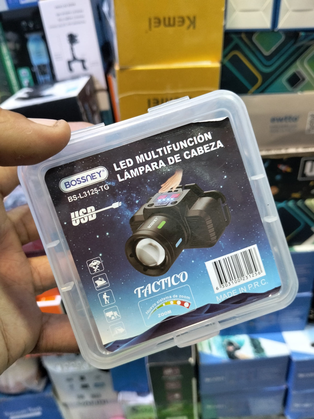 Linterna minera recargable con sensor de movimiento Cod:3014 driver :02