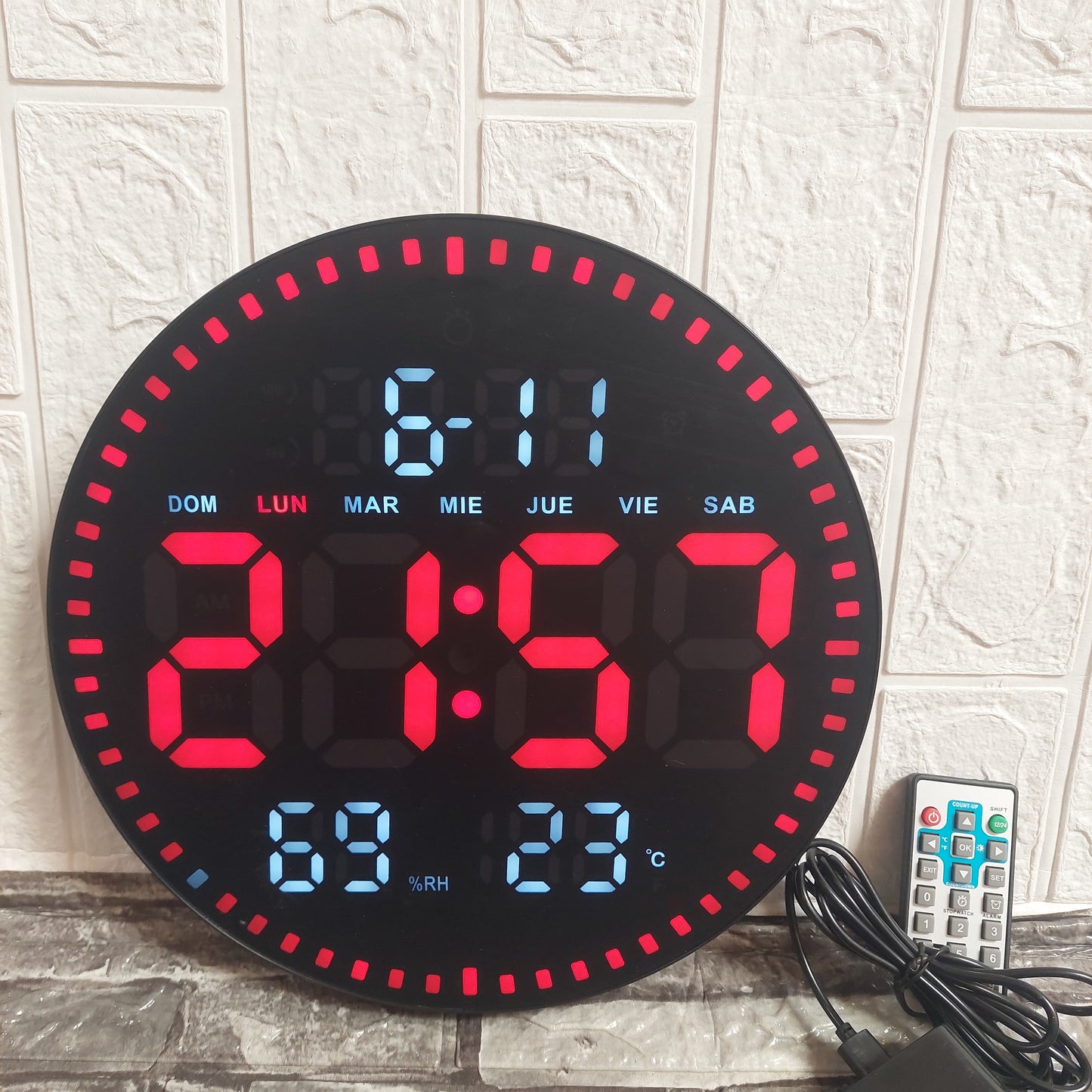 Reloj Digital de pared   con control  remoto Cod:3246 DRIVER :03