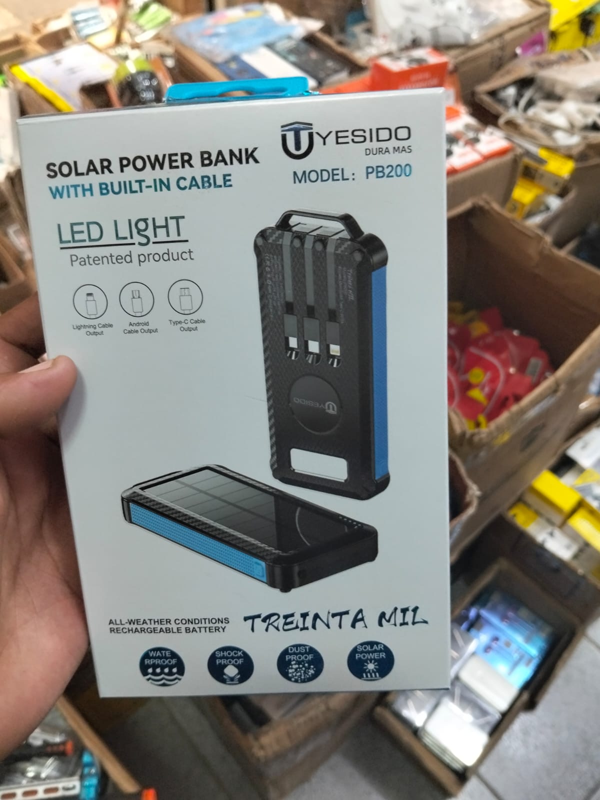 Bateria portatil  solar 30000mah cod:1552 driver:01
