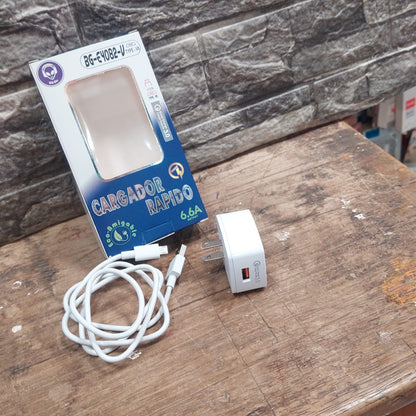 Cargador carga rapida micro V8 6.6A Cod:3179 COD:01
