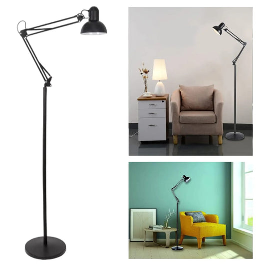 Lampara de Oficina Articulado de 170cm con Base para Piso - Negro Cod:1455 driver :01