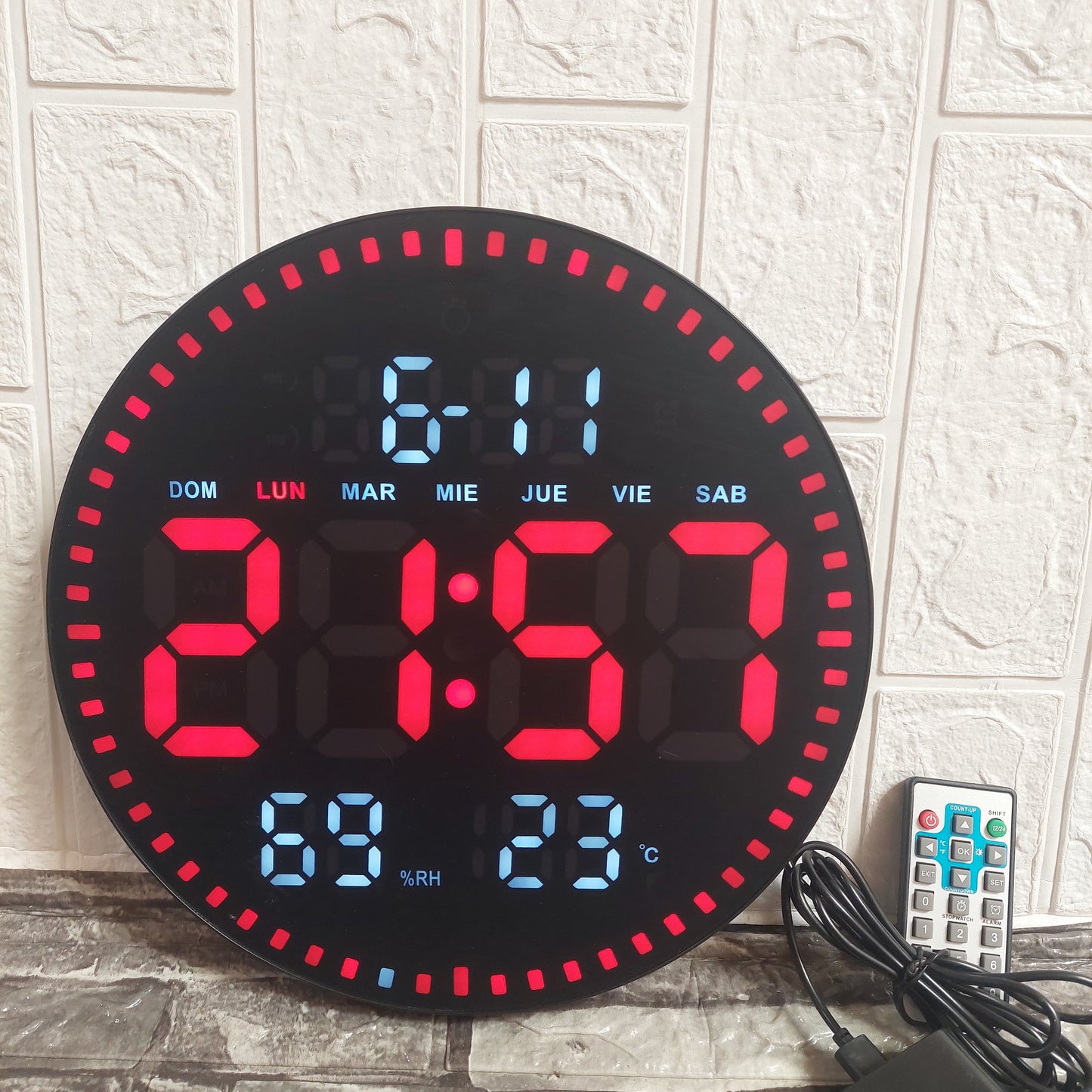 Reloj Digital de pared   con control  remoto Cod:3246 DRIVER :03