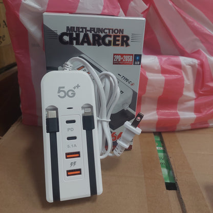 Cargador tipo C 66w  multipuertos Cod:6042 driver:01