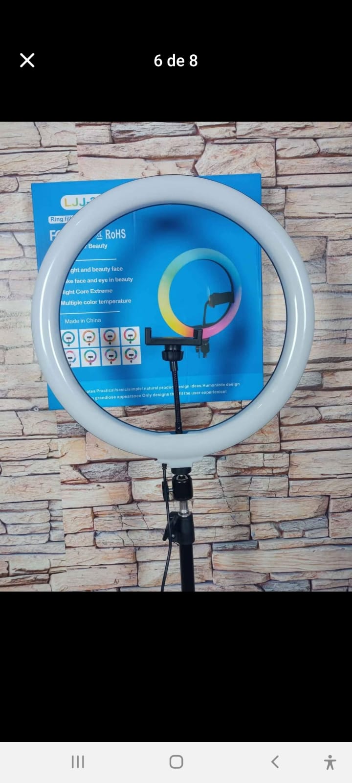 Aro led 36 cm RGB con tripode 2.10  Cod:1492 driver :01