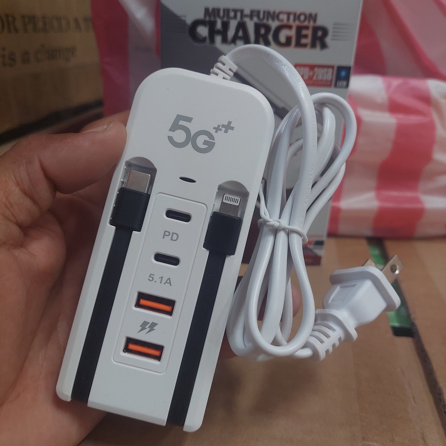 Cargador tipo C 66w  multipuertos Cod:6042 driver:01