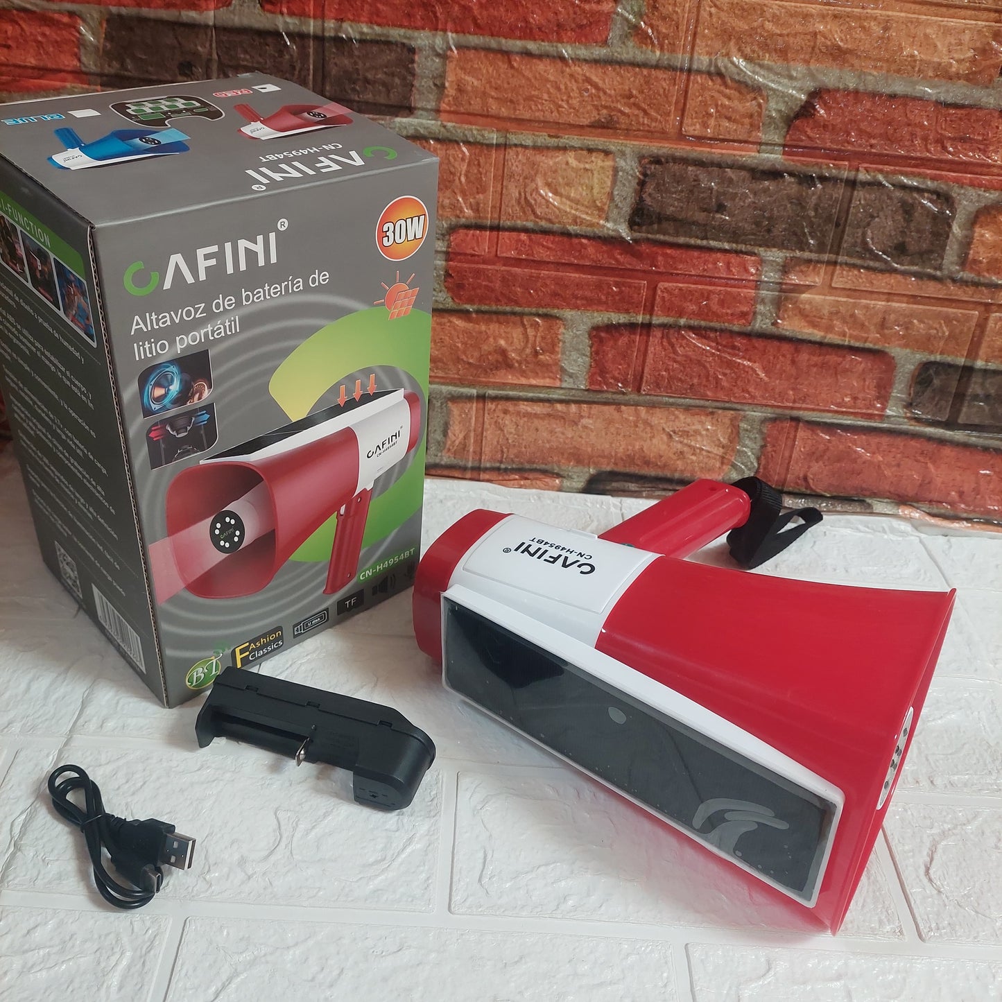 Megafono Solar Bluetooth con Linterna Grabación Sirena Cod:3326 Driver :05