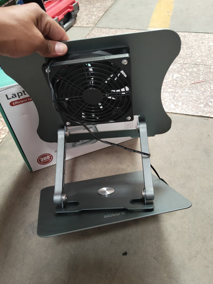 Soporte Metálico Plegable para Laptop con Ventilador cod:1425 driver:01