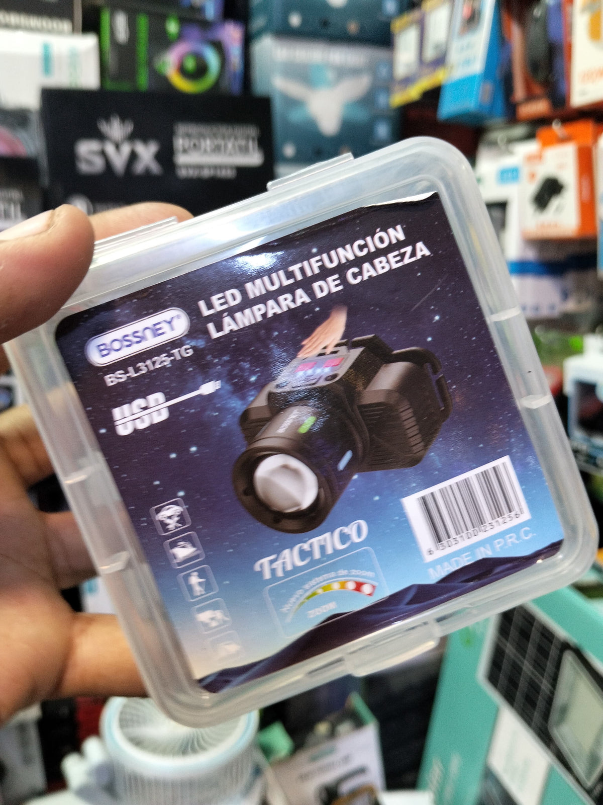 Linterna minera recargable con sensor de movimiento Cod:3014 driver :02