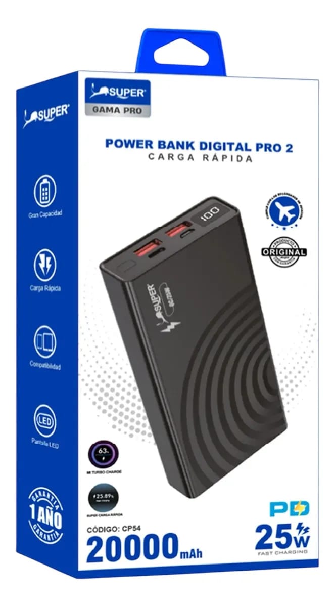 bateria portatil 20000mah Cod:1540