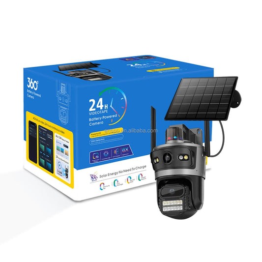 Camara de Seguridad WiFi con Panel Solar Doble Lente Cod:1144 driver:01