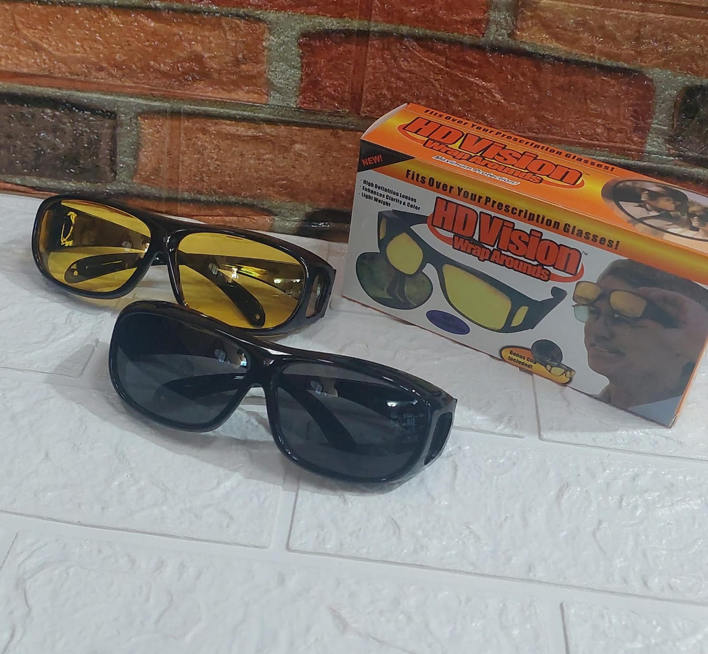 Lentes HD Gafas Día y Noche con Super Visión para Manejo Cod:3363 Driver :01