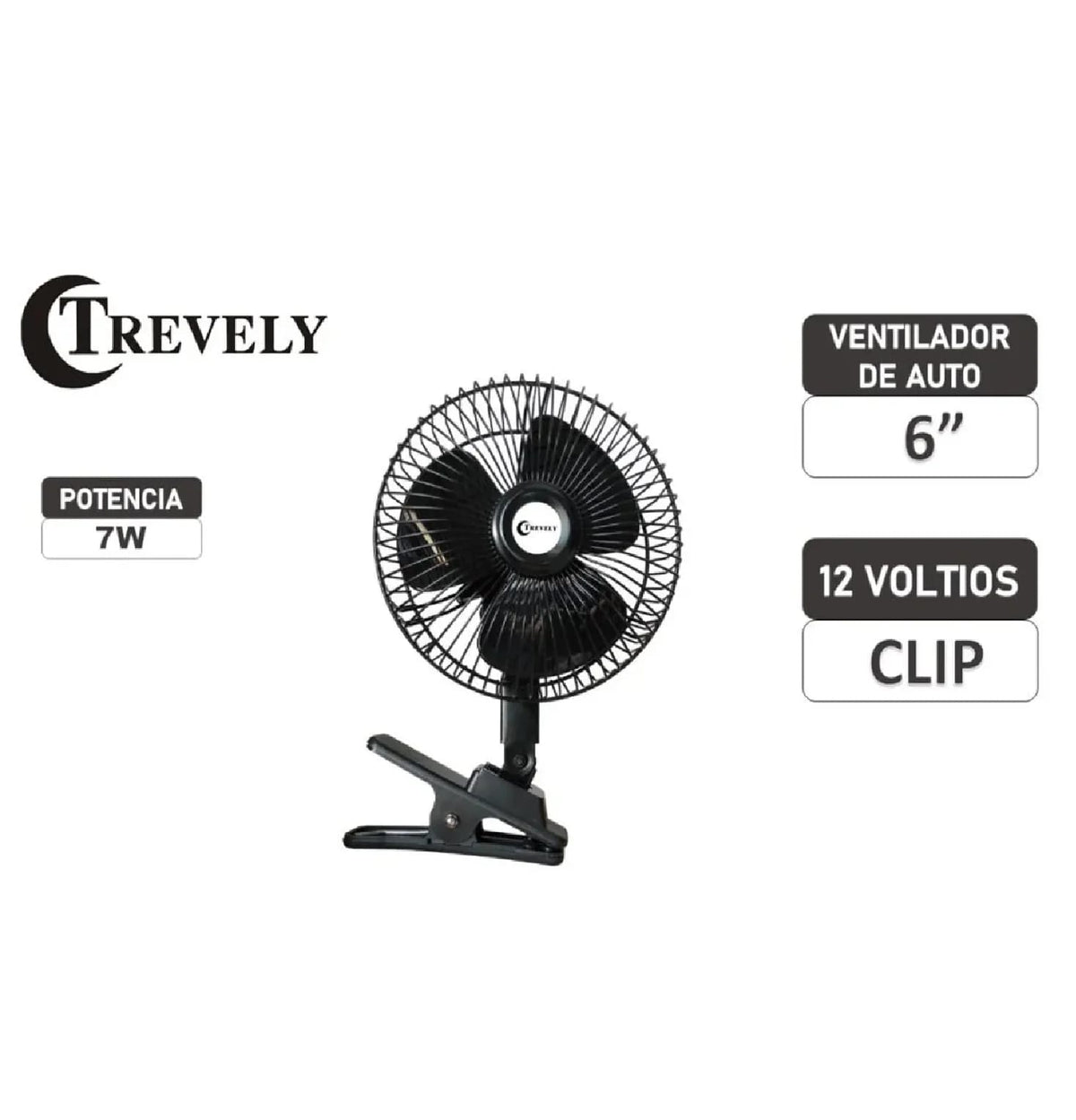 Ventilador 6" 12 V para carro Cod:3067 driver :02
