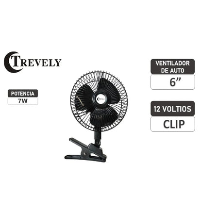 Ventilador 6" 12 V para carro Cod:3067 driver :02