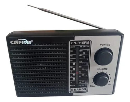 Radio FM/AM  recargable y electricidad Cod:1378 driver:03