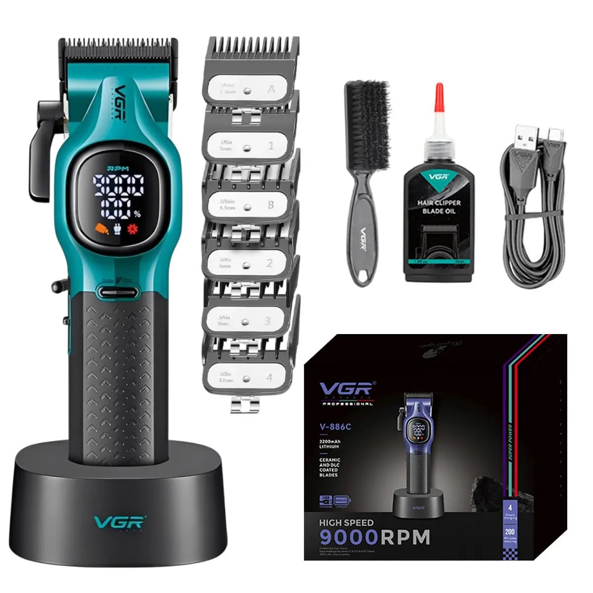 Maquina profesional de cortar  cabello Cod:1453 driver:01