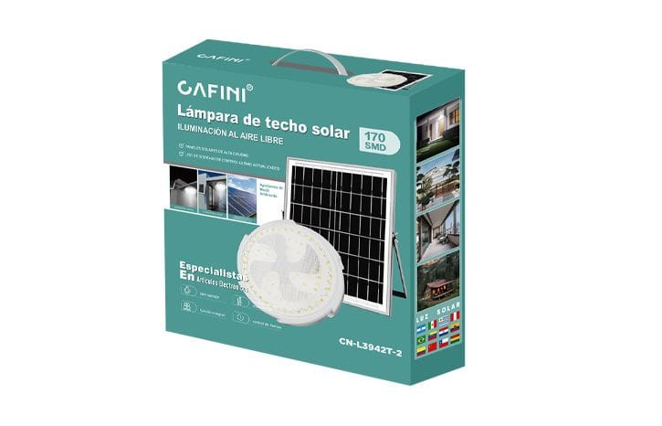 lampara iluminación con panel solar Cod:6076 driver:02