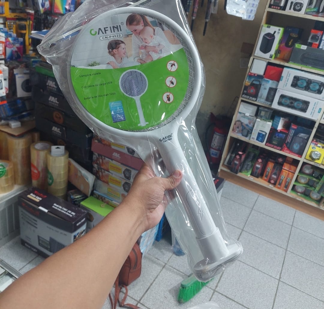 RAQUETA ELECTRICA MATA MOSCAS ZANCUDOS CAFINI UV RECARGABLE Cod:3392 Driver :03