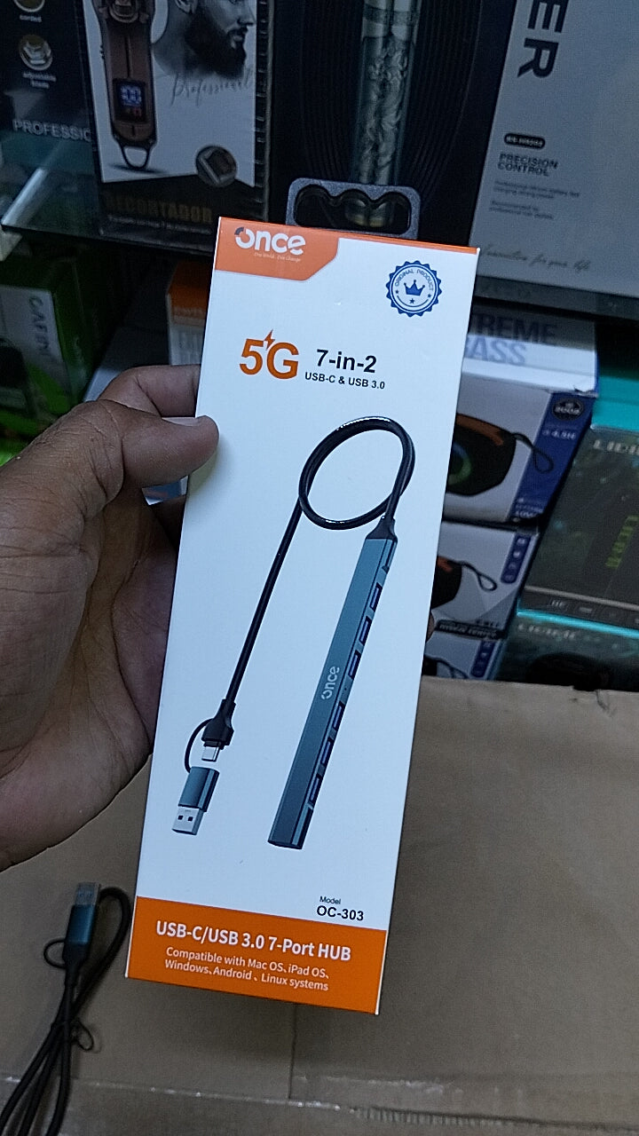 Hub USB 7 puertos USB Cod:1257 driver:02